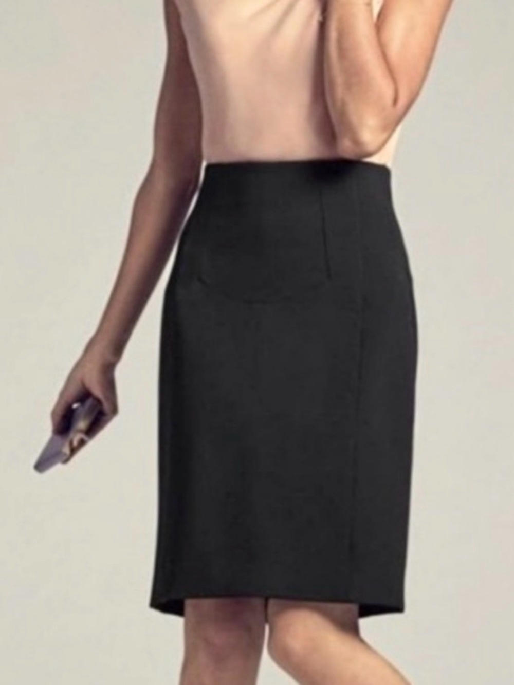 M.M. LaFleur Lexington Skirt in Black Ponte Size 12 EUC